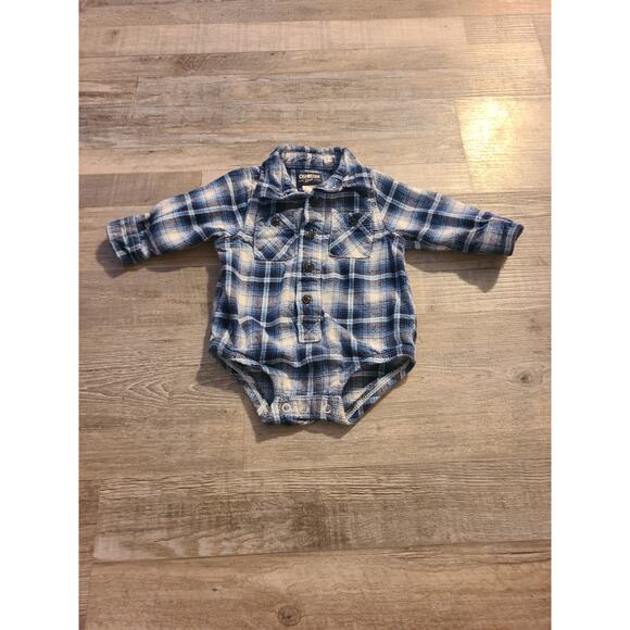 Oshkosh 9 months long sleeve plaid one piece - Picture 1 of 4